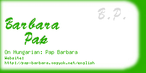 barbara pap business card